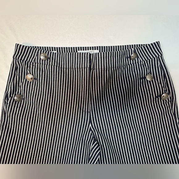 Loft Striped Blue Women's Capri Pant - Picture 5 of 13